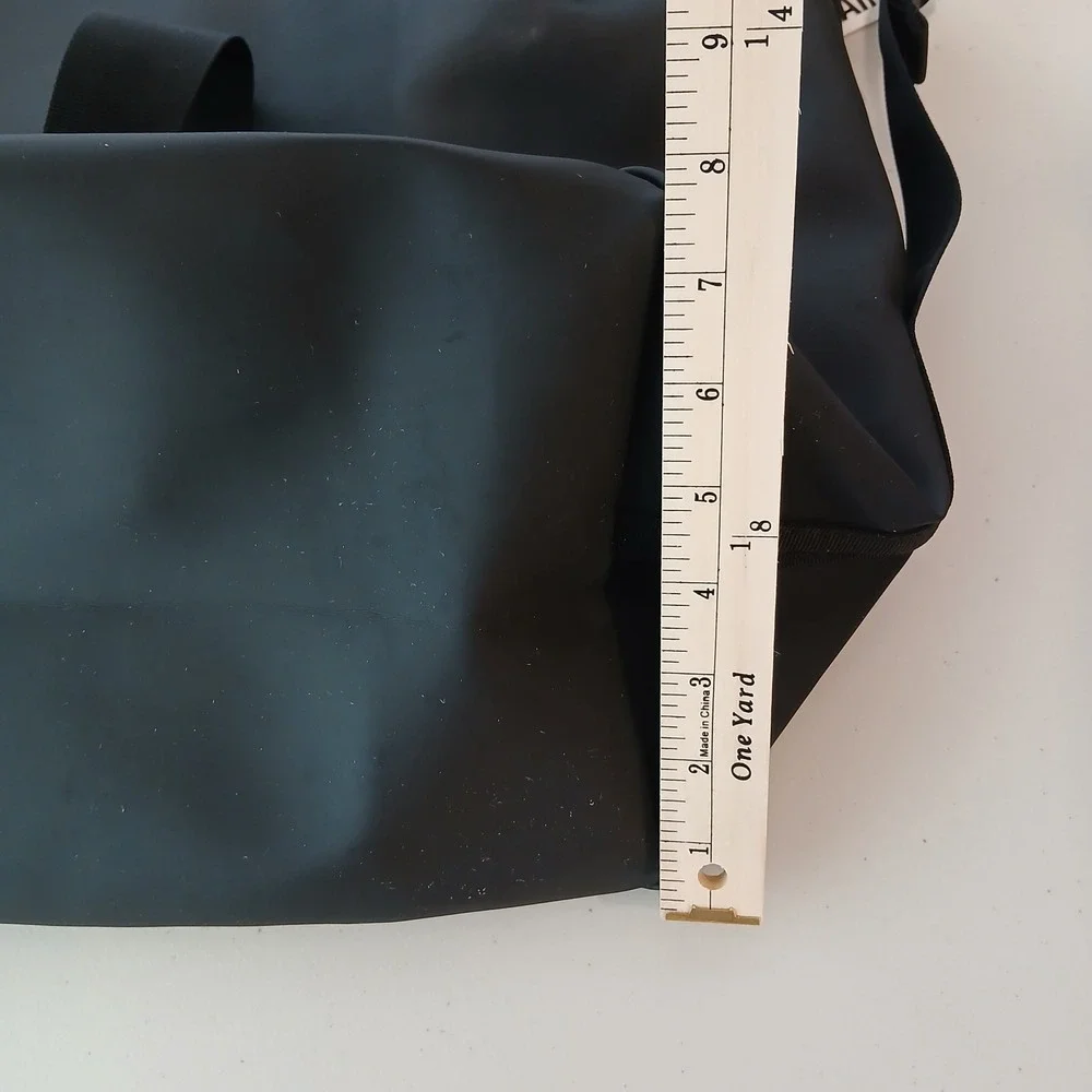NWT RAINS Duffel Bag Black Waterproof Coated Weekender Travel Gym Modern